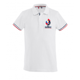 POLO BLANC À LISERÉ